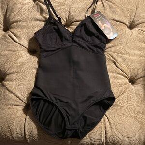 Black Women's black lace, Shapeware Intimate Bodysuit